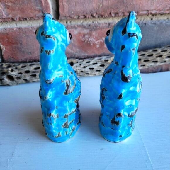 Vintage MCM Rare Studio Pottery Anthropomorphic Seahorse Figurines - Kitschy - Picture 9 of 15